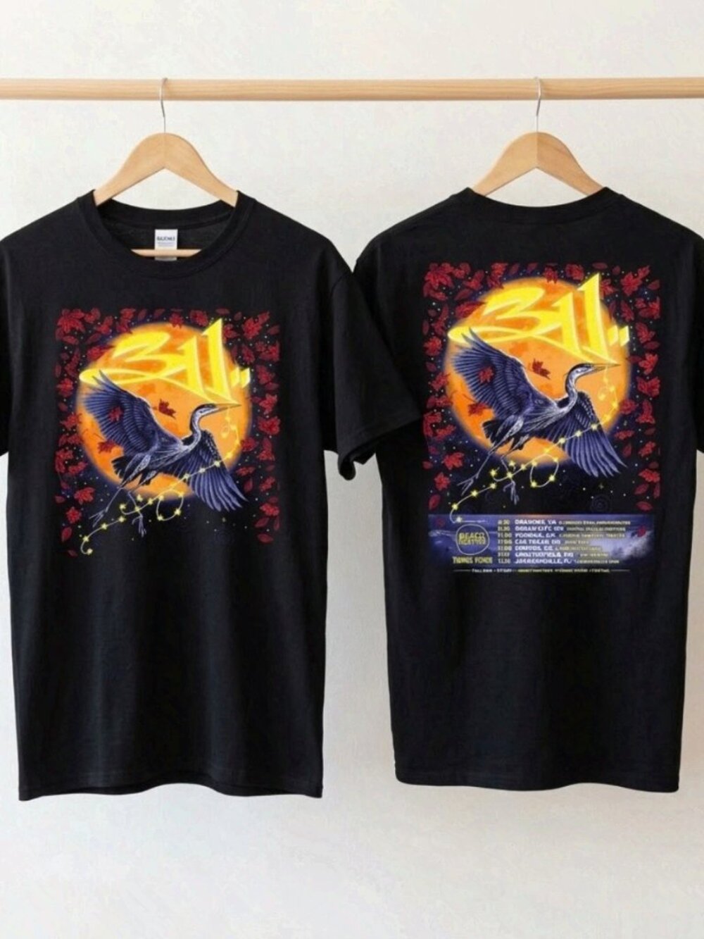 311 Band Fall Tour 2026 Beach Weather Tunnel Vision Black T-Shirt Reprint